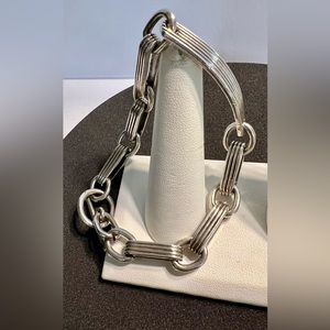 Vintage Heavy Sterling Men’s Link Toggle Bracelet